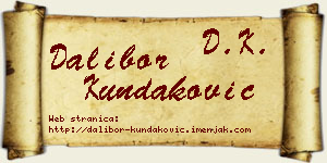 Dalibor Kundaković vizit kartica